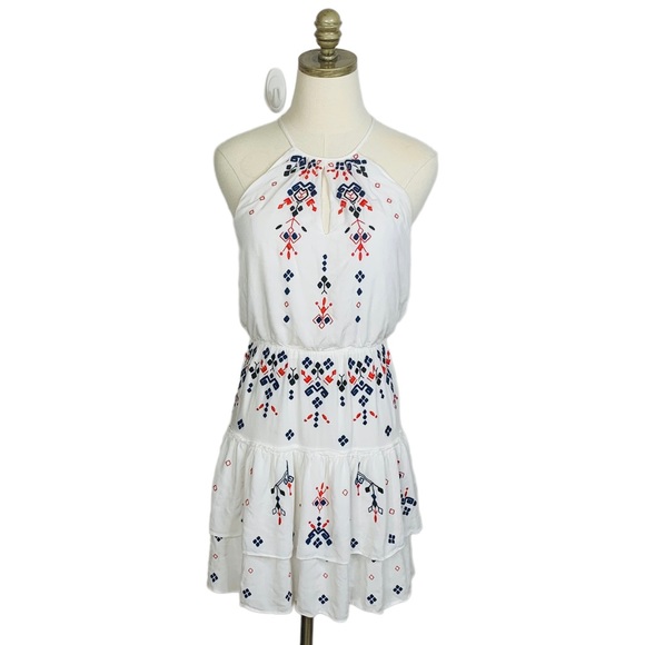 PARKER Quintana embroidered halter dress MEDIUM 3431 - Picture 3 of 11